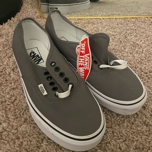 Pewter Vans Authentic Shoe - Women’s Size 8.5, Mens Size 7. New with tags.